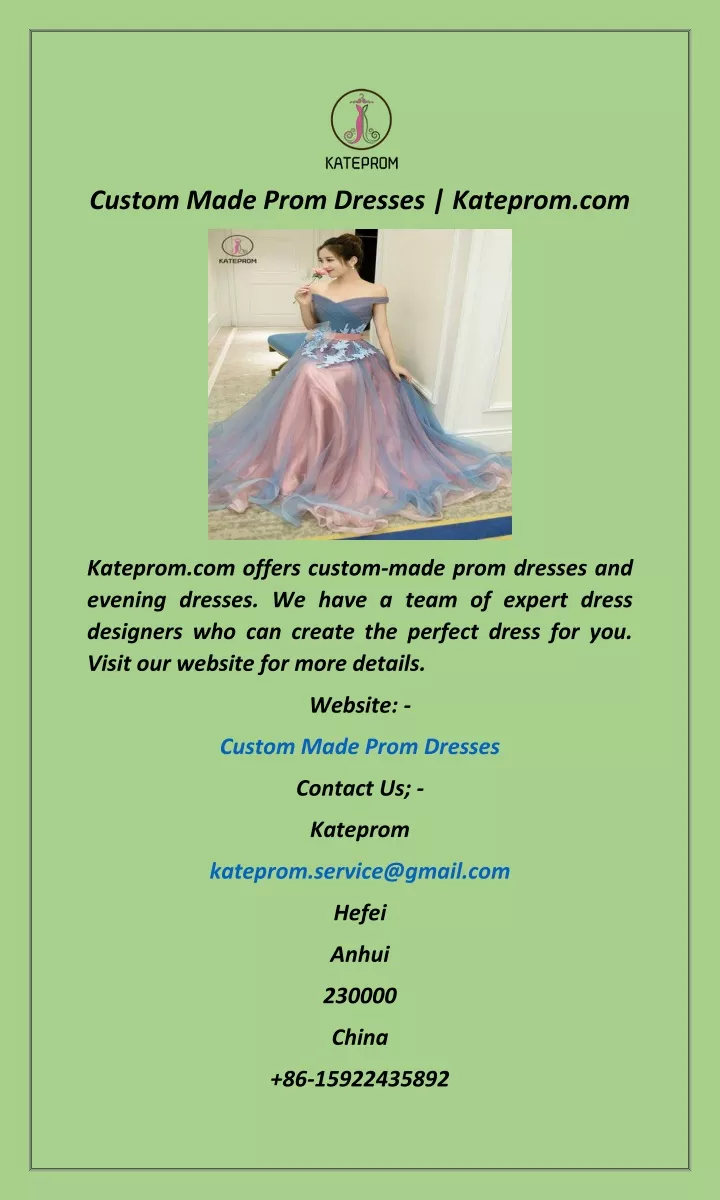 custom made prom dresses kateprom com