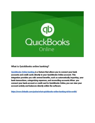 what is quickbooks online banking quickbooks