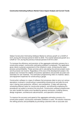 construction estimating software market future