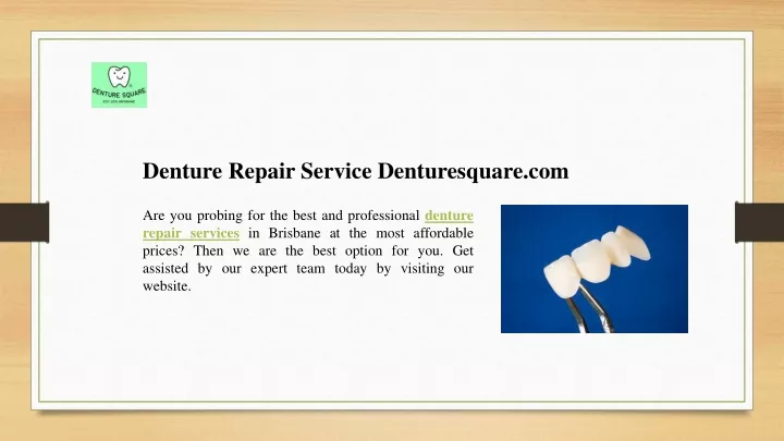 denture repair service denturesquare com