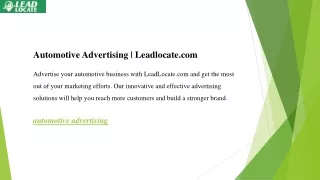 Automotive Advertising  Leadlocate.com