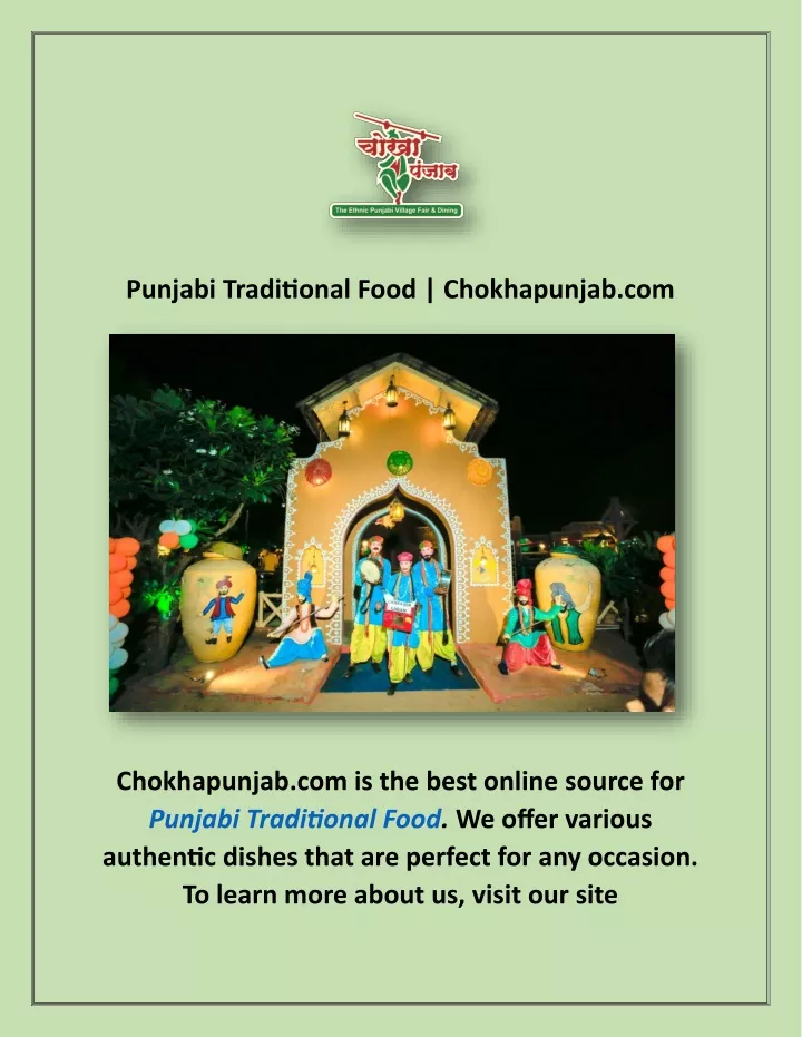 punjabi traditional food chokhapunjab com