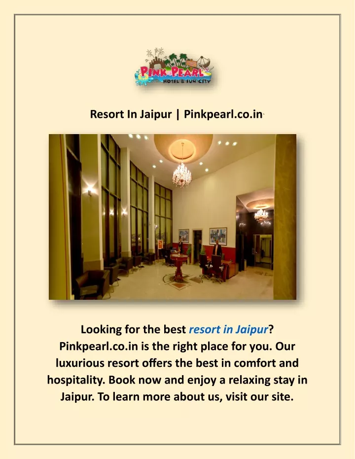 resort in jaipur pinkpearl co in