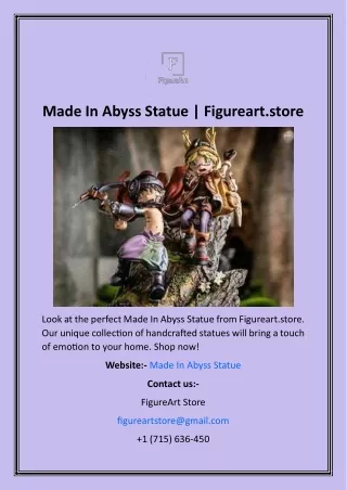 made in abyss statue figureart store