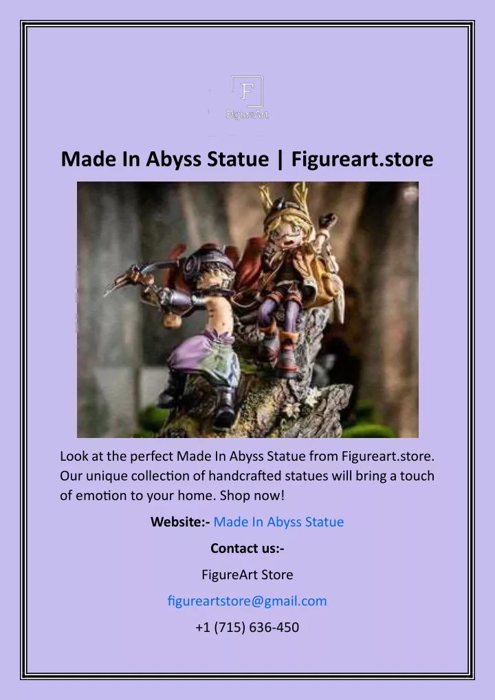made in abyss statue figureart store