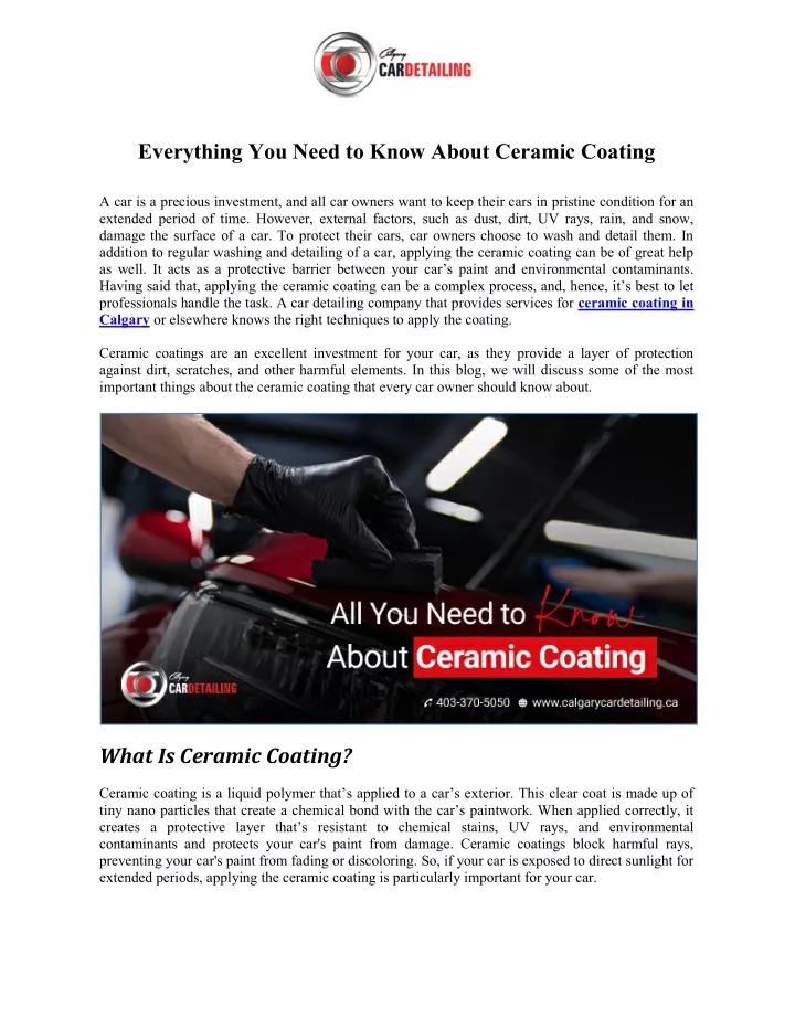 everything you need to know about ceramic coating