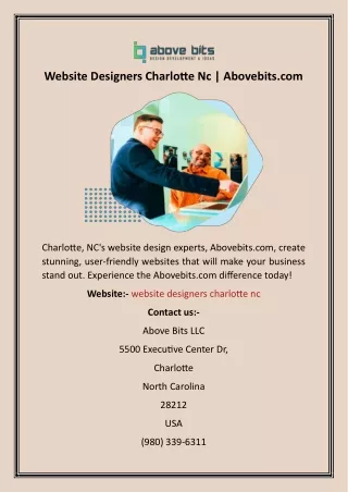Website Designers Charlotte Nc  Abovebits