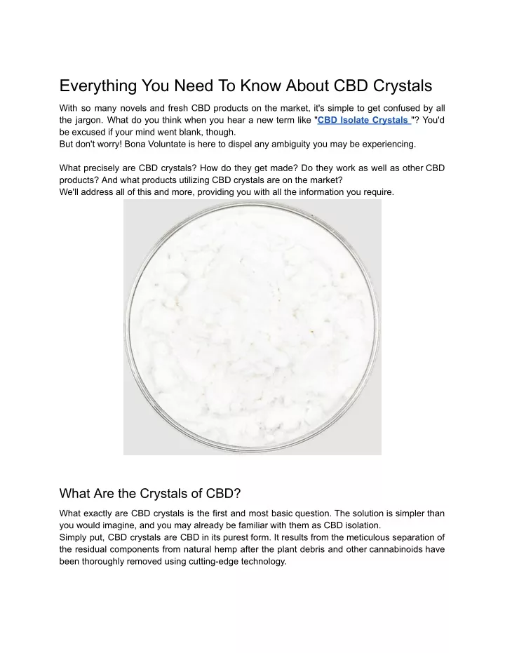 everything you need to know about cbd crystals