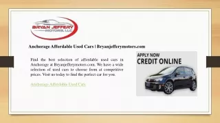 anchorage affordable used cars bryanjefferymotors