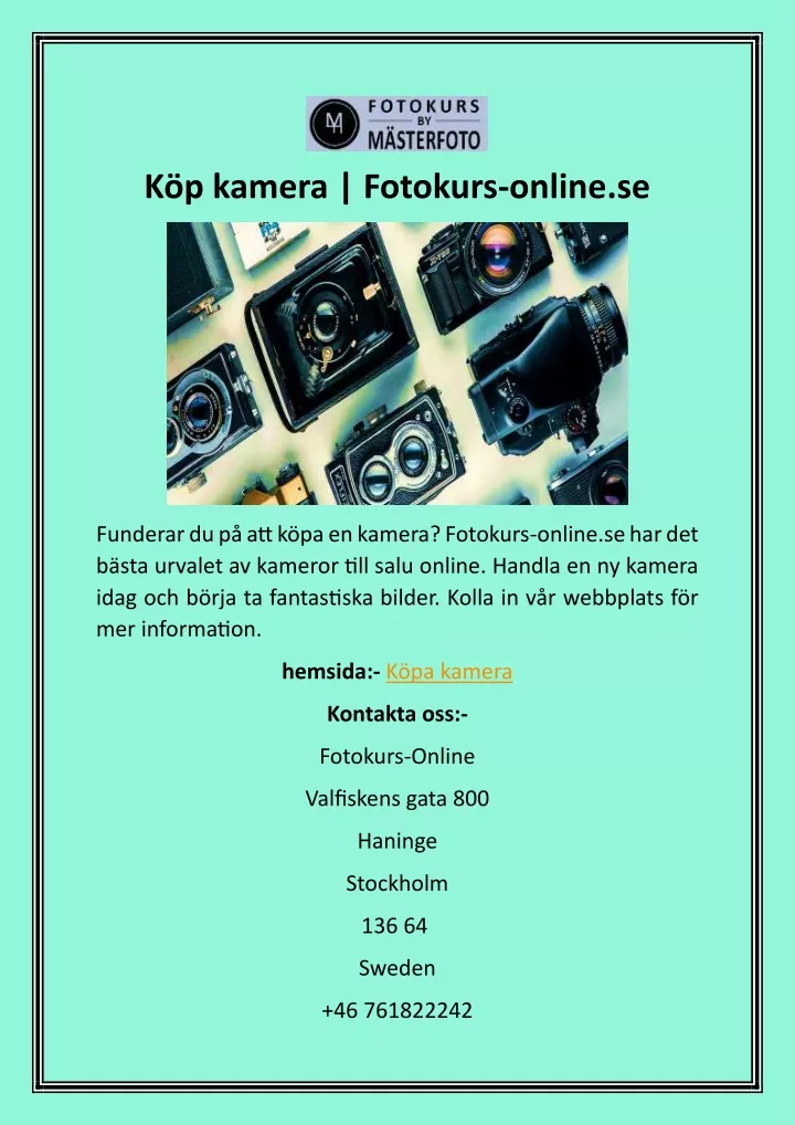 k p kamera fotokurs online se