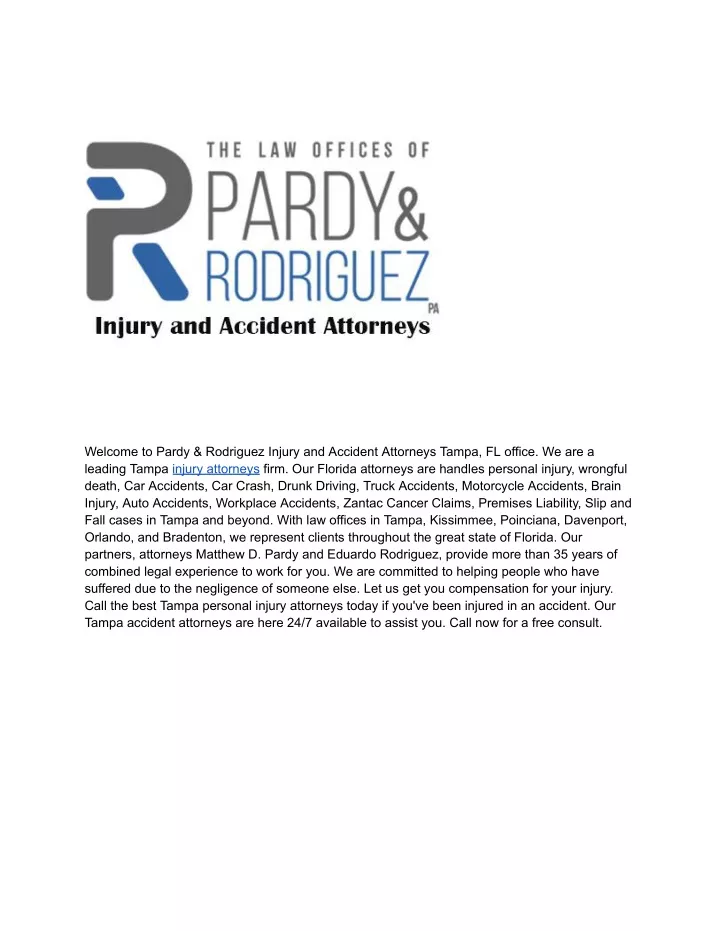 welcome to pardy rodriguez injury and accident
