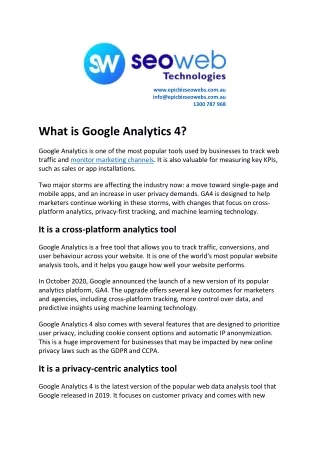 What is Google Analytics 4