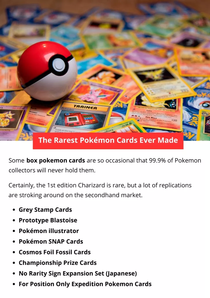 the rarest pok mon cards ever made