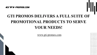 gti promos delivers a full suite of promotional