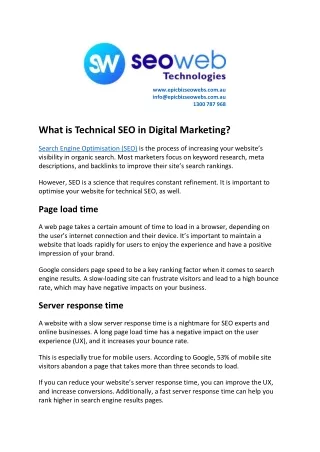 What is Technical SEO in Digital Marketing