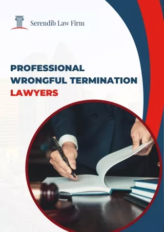 Professional Wrongful Termination Lawyers - Serendib Law Firm APC
