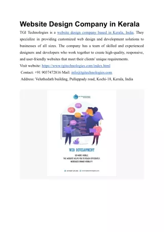 website design company in kerala
