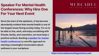 Inspiring Speaker for Mental Health Conferences | Motivate Your Audience