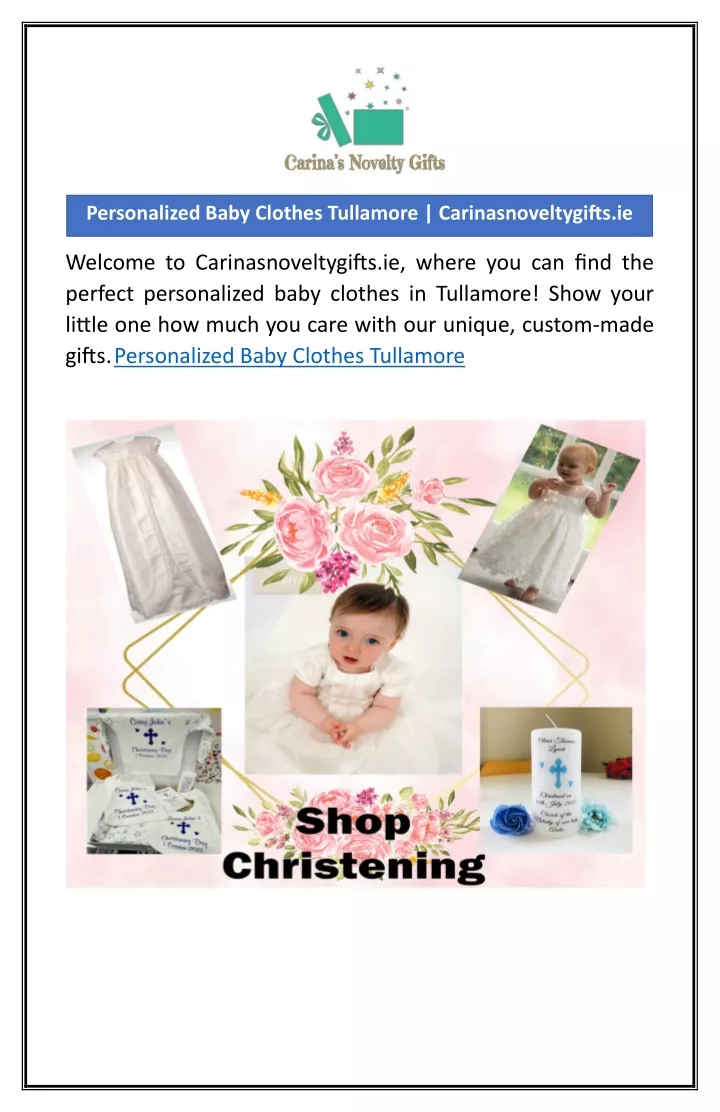personalized baby clothes tullamore