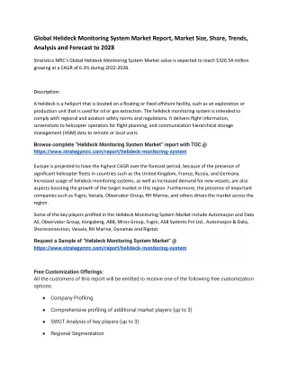 global helideck monitoring system market report