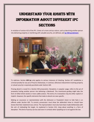 Understand Your Rights with Information about Different IPC Sections