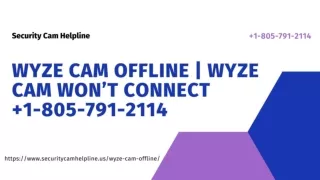 Instant Fix Wyze Cam Offline Issue -Reach 1-8057912114 Wyze Phone Number
