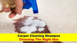 Carpet Cleaning Shampoo choosing the right one.