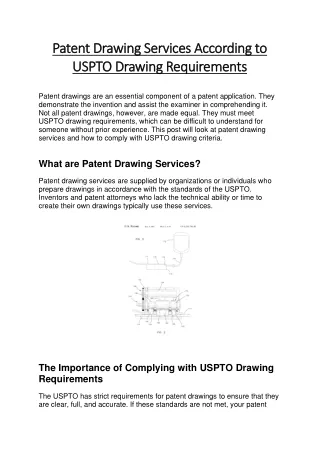 patent drawing services according to patent