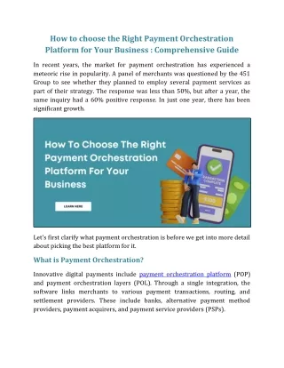 How To Choose Right Payment Orchestration Platform For Your Business