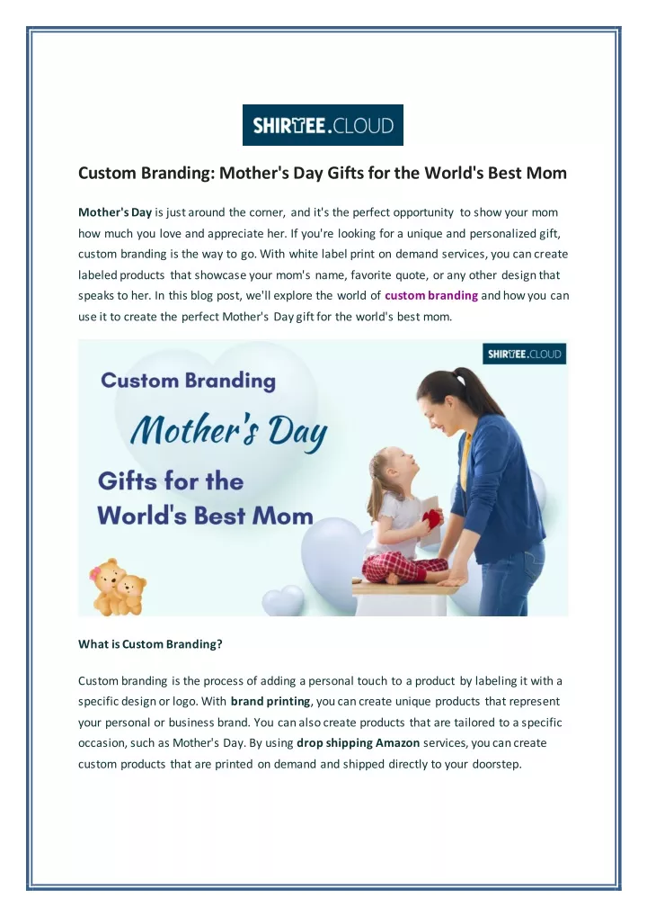custom branding mother s day gifts for the world