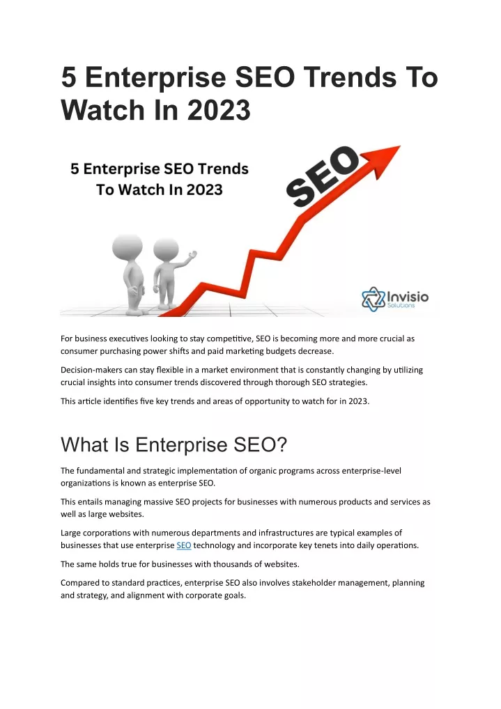 5 enterprise seo trends to watch in 2023