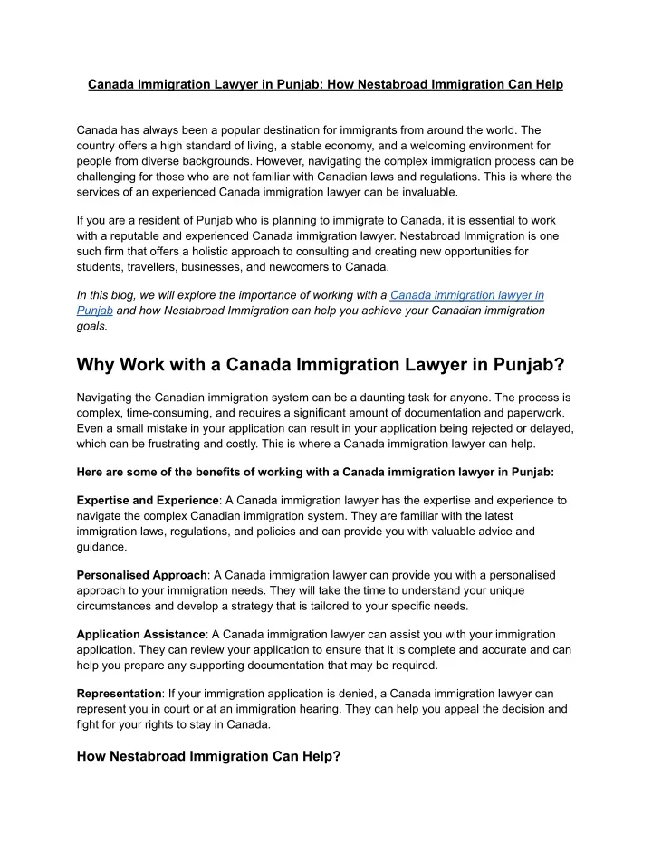 canada immigration lawyer in punjab