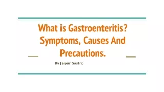What is Gastroeteritis - Jaipur Gastro