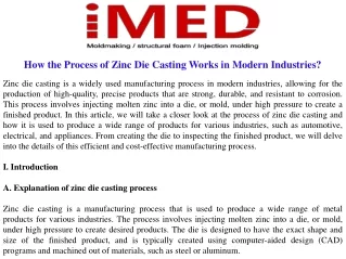 How the Process of Zinc Die Casting Works in Modern Industries?