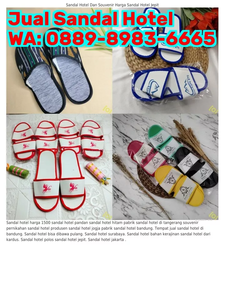 sandal hotel dan souvenir harga sandal hotel jepit