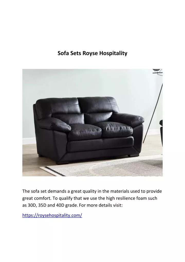 sofa sets royse hospitality