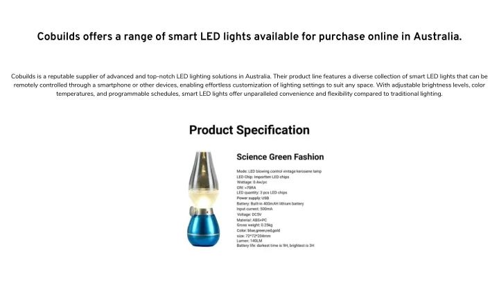 cobuilds offers a range of smart led lights