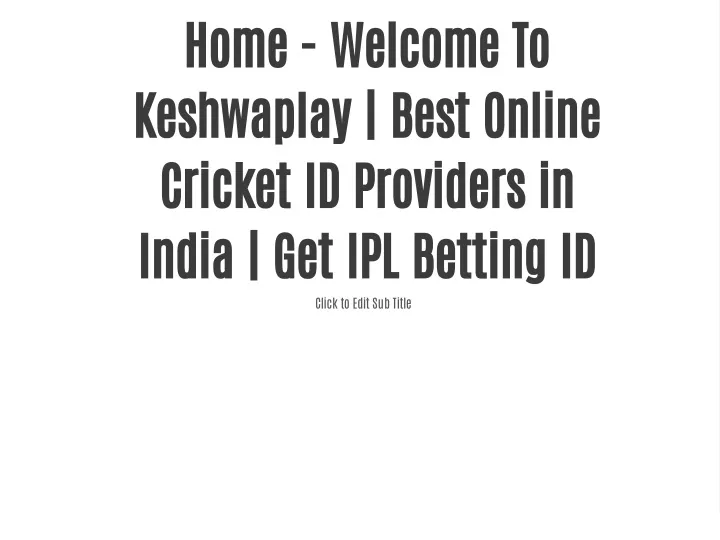 home welcome to keshwaplay best online cricket