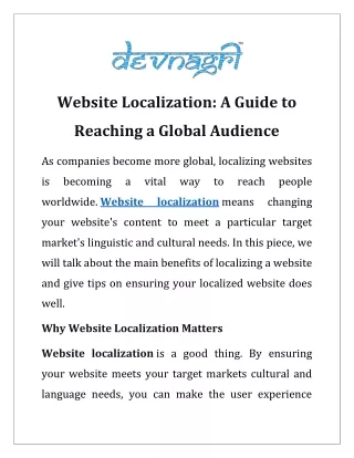 website localization a guide to