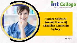 Career-Oriented Nursing Courses & Disability Courses in Sydney