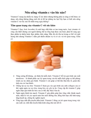 n n u ng vitamin c v o l c n o