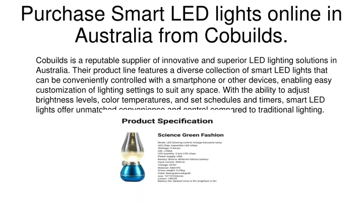 purchase smart led lights online in australia from cobuilds