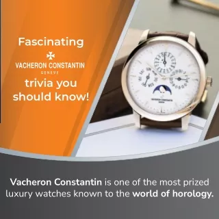 Service and Repair of Vacheron Constantin Watch