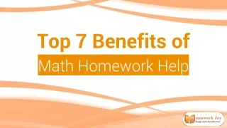 Top 7 Benefits of Math Homework Help