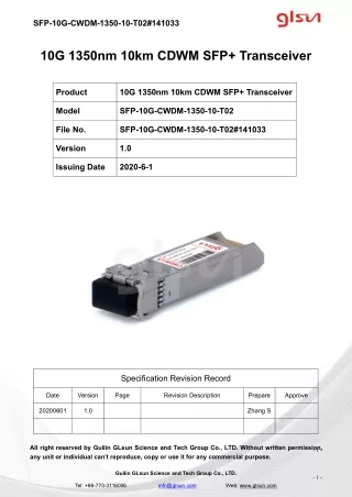sfp 10g cwdm 1350 10 t02 141033
