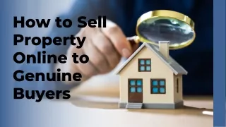 How to sell property online to genuine buyers