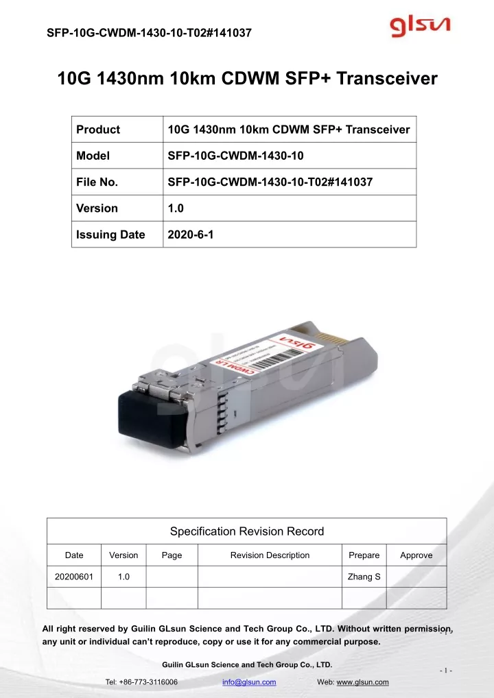 sfp 10g cwdm 1430 10 t02 141037