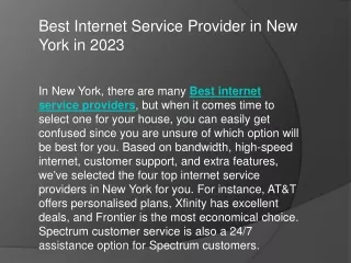 Best Internet Service Providers near Me