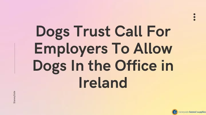 dogs trust call for employers to allow dogs
