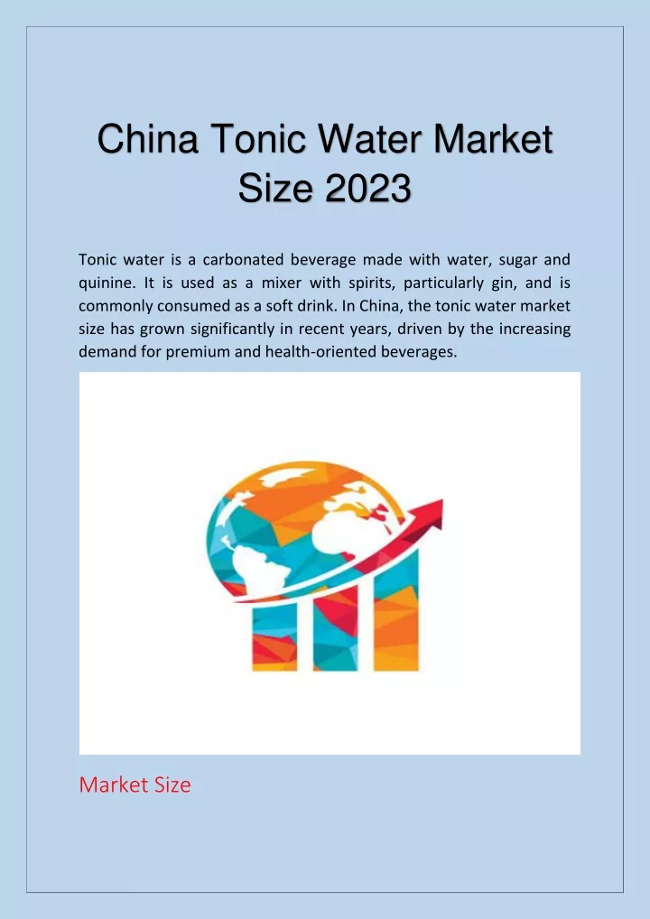 china tonic water market size 2023